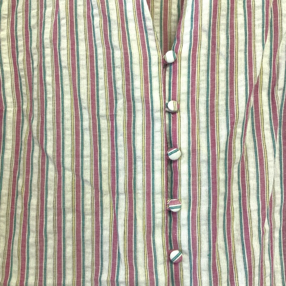 Modcloth Striped Large Professional Pizzazz Button Down Blouse - Picture 8 of 8